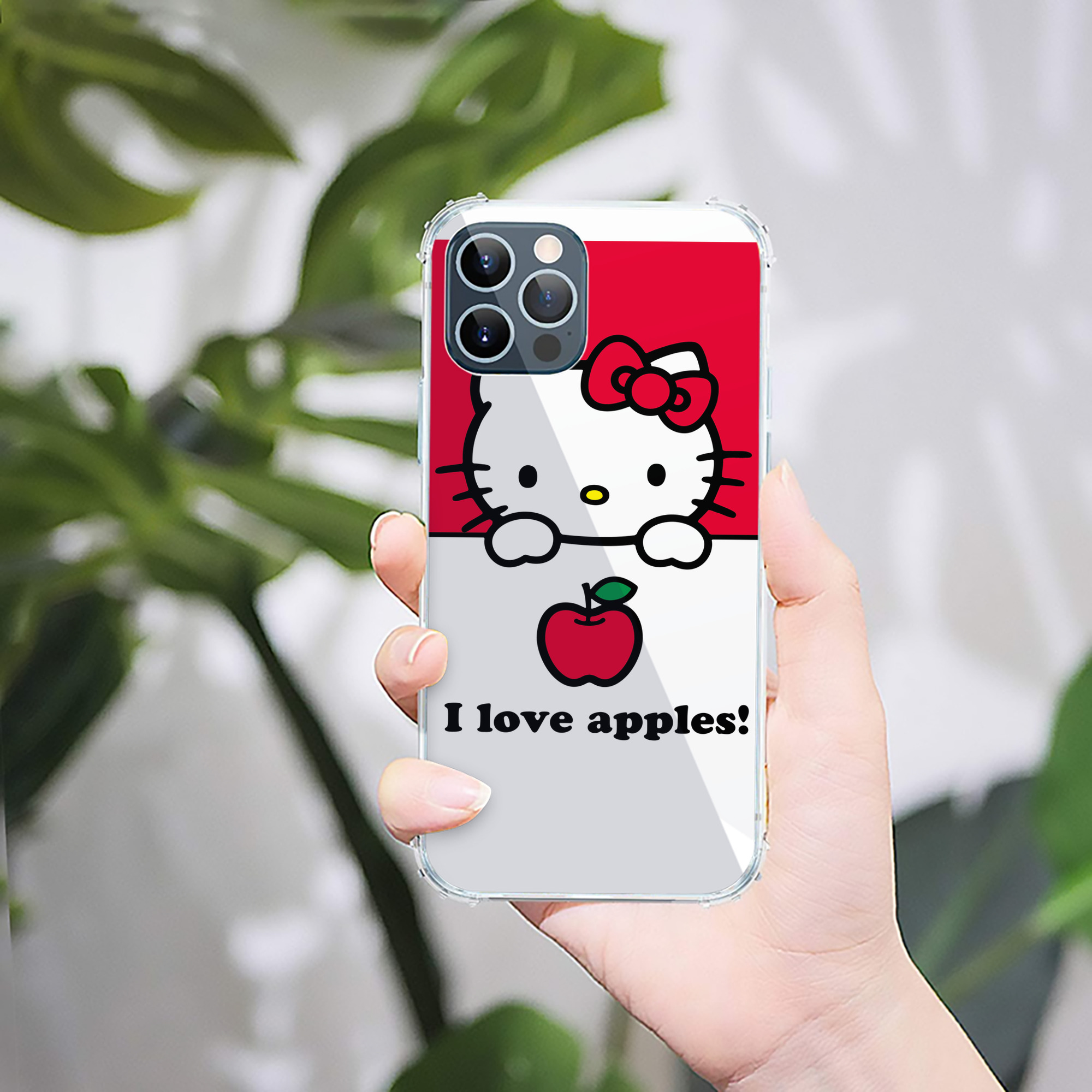 （画像用） Hello Kitty ハローキティ 【iPhone 12シリーズ対応】透明スマホケース（クリアソフトケース）